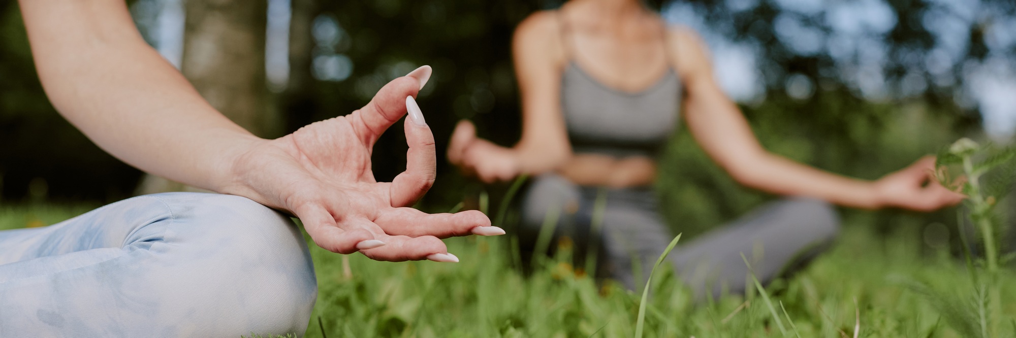 Header of Female Hand during Meditation