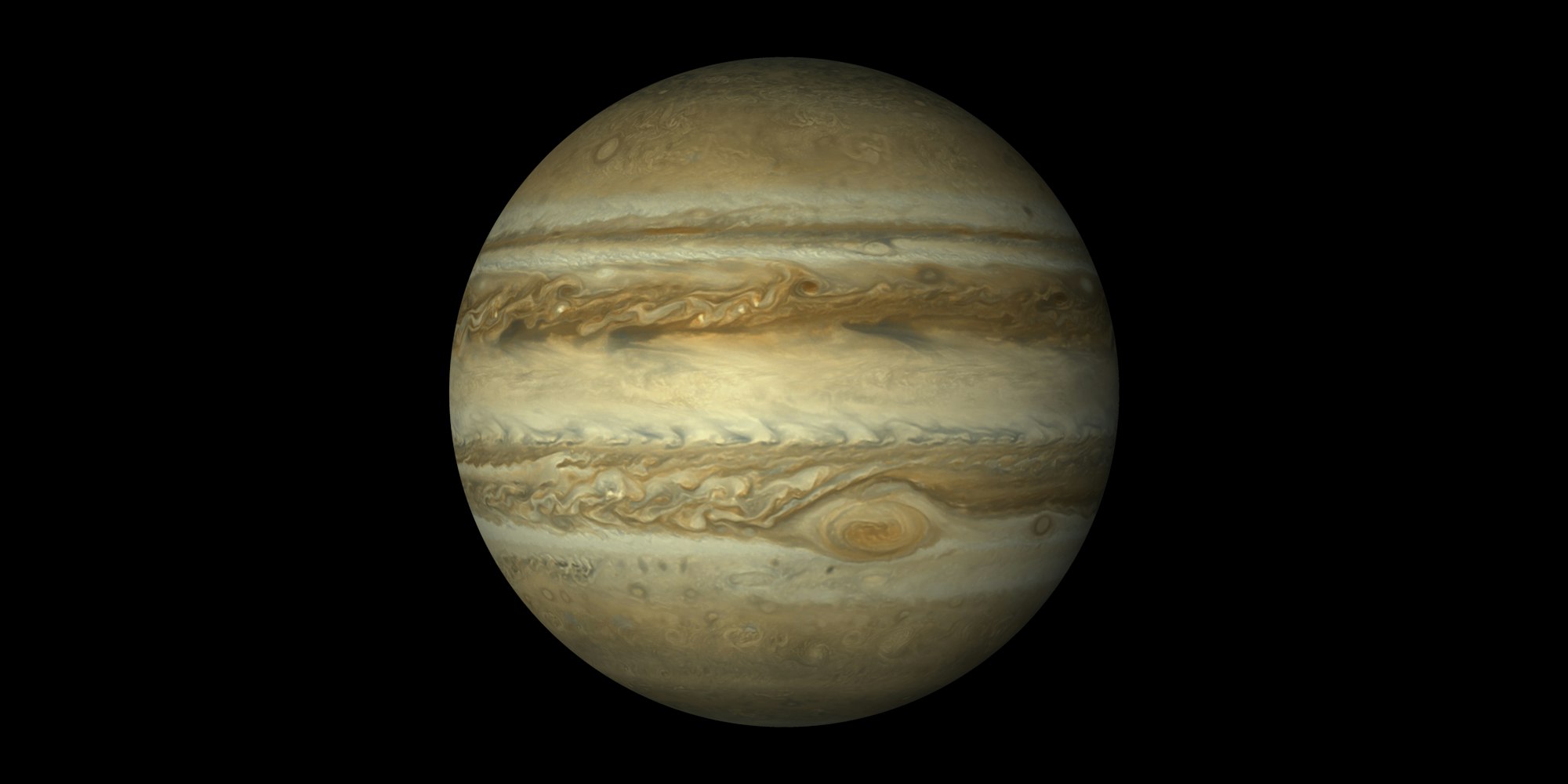 jupiter planet gas giant black background